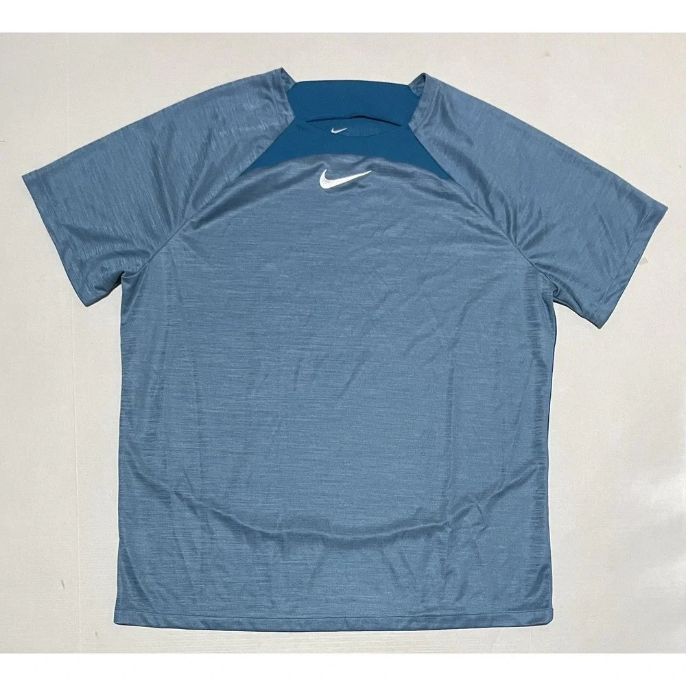 Nike Dri-FIT Academy Men's Size 2XL‎ Short-Sleeve Football Top Blue DQ5053-301
